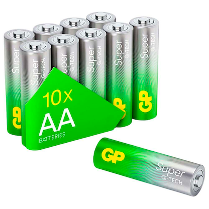 Artikelbild 2 für 6 + 4 GRATIS: GP Batterien SUPER Alkali-Mangan Mignon AA 1,5 V, 6 St. + GRATIS 4 St., Artikelnummer 296059