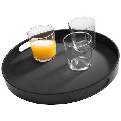 Artikelbild für APS Tablett BISTRO schwarz rund Ø 35,5 cm, Artikelnummer 199387