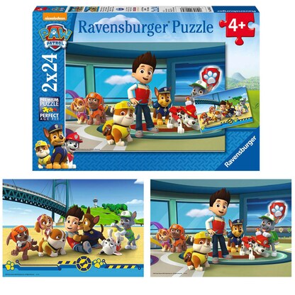 Ravensburger Paw Patrol Hilfsbereite Spürnasen Puzzle, 2 x 24 Teile ...