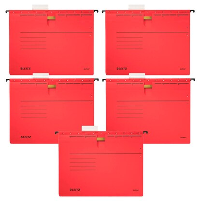 Artikelbild für LEITZ Hängehefter ALPHA® 1984 Karton rot DIN A4 1x kaufmännische Heftung, 5 St., Artikelnummer 322110