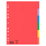 Artikelbild 1 für bene Ordnerregister DIN A4 Vollformat blanko farbig 6-teilig, 1 Satz, Artikelnummer 733550