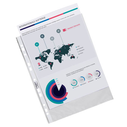 Artikelbild 2 für DURABLE Prospekthüllen DIN A4 glasklar glatt 0,048 mm, 100 St., Artikelnummer 131185