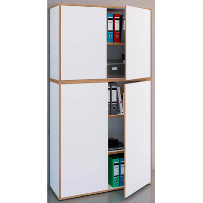 Artikelbild 5 für VCM my office Aktenschrank Salia, 920803 weiß, honig-eiche 4 Fachböden 100,0 x 32,0 x 182,7 cm, Artikelnummer 364776