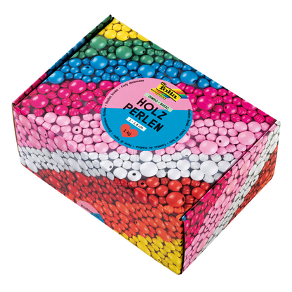 Artikelbild 3 für folia Holzperlen BASIC mehrfarbig 2.000 St., Artikelnummer 692717