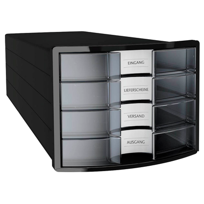 Artikelbild für HAN Schubladenbox Impuls transparent 1012-363D, DIN A4 mit 4 Schubladen, 1 St., Artikelnummer 310800