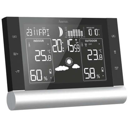 Artikelbild 2 für hama Black Line Plus Wetterstation schwarz, Artikelnummer 171054