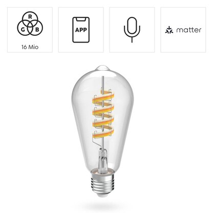 Artikelbild 3 für hama LED-Lampe Filament Retro E27 40 W 16 Mio. Farben, 1 St., Artikelnummer 462319
