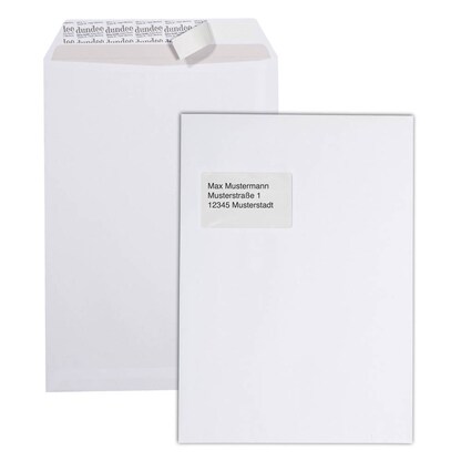 Artikelbild für dundee Versandtaschen DIN C4 mit Fenster weiß 10 St., Artikelnummer 611994