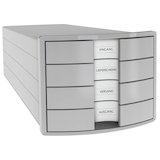 Artikelbild 1 für HAN Schubladenbox Impuls lichtgrau 1012-11D, DIN A4 mit 4 Schubladen, 1 St., Artikelnummer 689042