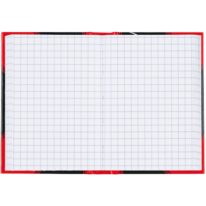 Artikelbild 3 für Bantex Notizbuch Chinakladde DIN A7 kariert, schwarz/rot Hardcover 192 Seiten, 1 St., Artikelnummer 429542