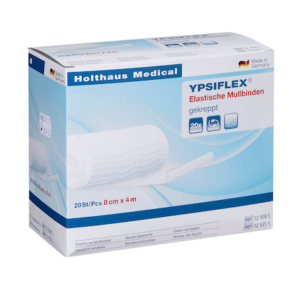 Artikelbild 2 für Holthaus Medical Mullbinden YPSIFLEX 12935S weiß 8,0 cm x 4,0 m, 20 St., Artikelnummer 570940
