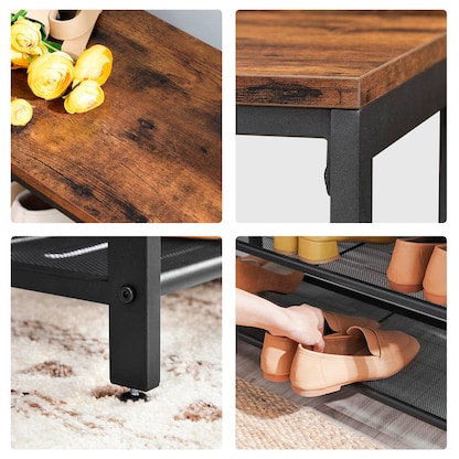 Artikelbild 6 für VASAGLE Schuhbank LBS74X braun, schwarz Holz 80,0 cm, Artikelnummer 439347