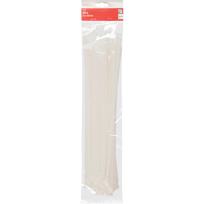 Artikelbild 2 für Werkzeyt Kabelbinder weiß 350,0 mm x 7,6 mm, 50 St., Artikelnummer 407399