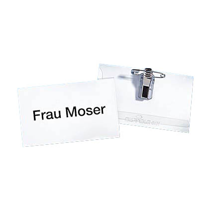 Artikelbild für DURABLE Namensschilder mit Kombiklemme 9,0 x 5,4 cm, 50 St., Artikelnummer 333948