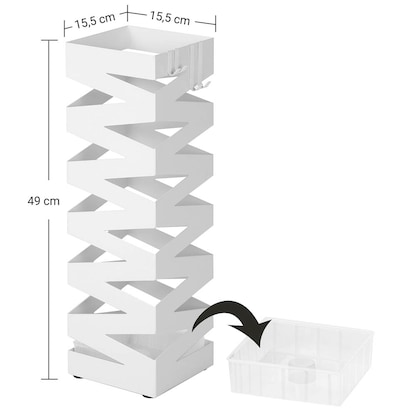 Artikelbild 3 für SONGMICS Schirmständer LUC16W weiß, Metall, Artikelnummer 439319