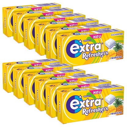 Artikelbild für extra® Refreshers TROPICAL Kaugummis 12x 8 Dragees, Artikelnummer 280947