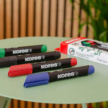 Artikelbild 5 für Kores® ECO XP1 Permanentmarker farbsortiert 3,0 mm, 4 St., Artikelnummer 766467