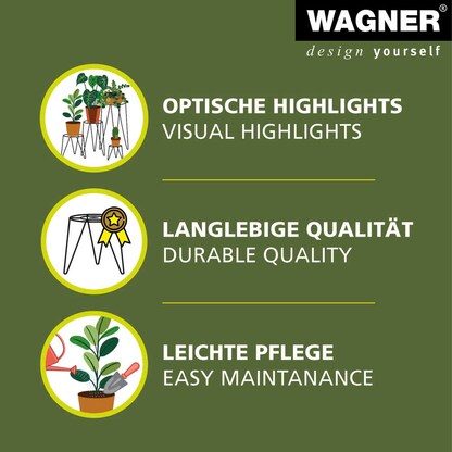 Artikelbild 7 für WAGNER® design yourself Pflanzenständer GH 0520 Metall, Ø 22,0 cm schwarz rund, 2 St., Artikelnummer 603801
