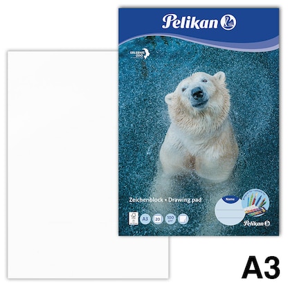 Artikelbild für Pelikan Zeichenblock Zoo DIN A3 100 g/qm, 20 Blatt, 1 Block, Artikelnummer 612958