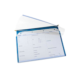 Artikelbild 1 für BOI Planettentaschen Kunststoff blau DIN A4 2x Klemmleiste, 10 St., Artikelnummer 702318