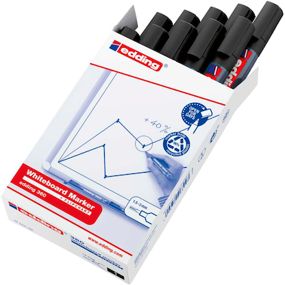 Artikelbild für edding 360 Whiteboard-Marker schwarz 1,5 - 3,0 mm, 10 St., Artikelnummer 542977