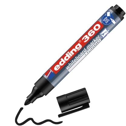 Artikelbild 2 für edding 360 Whiteboard-Marker schwarz 1,5 - 3,0 mm, 10 St., Artikelnummer 542977