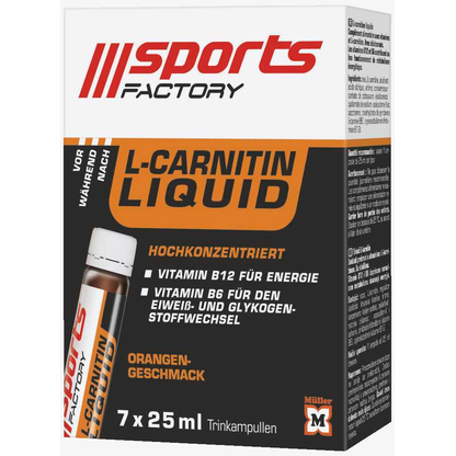 sports FACTORY Nahrungsergänzungsmittel L-Carnitin 7x 25,0 ml, 7 St