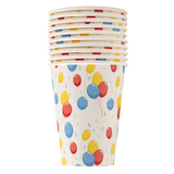 Artikelbild 1 für PROnappe Einweg-Kaffeebecher Ballons mehrfarbig 200,0 ml, 10 St., Artikelnummer 347037