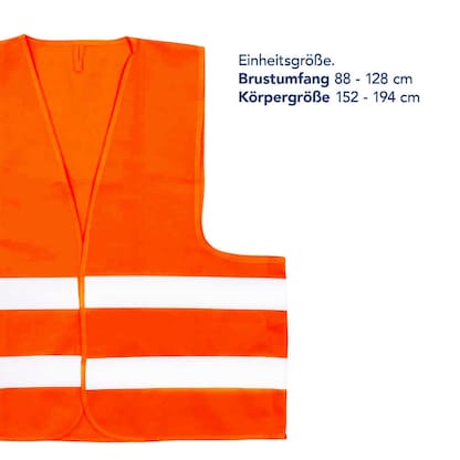 Artikelbild 4 für FIRST AID ONLY® unisex Warnweste neonorange Einheitsgröße, Artikelnummer 801128