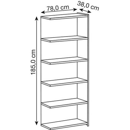 Artikelbild 2 für Kerkmann Aktenregal Lago anthrazit 78,0 x 38,0 x 185,0 cm, 1 St., Artikelnummer 388306