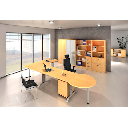 Artikelbild 4 für HAMMERBACHER Aktenschrank Savona, V6100/6/6/SG buche 4 Fachböden 80,0 x 42,0 x 200,4 cm, Artikelnummer 575019