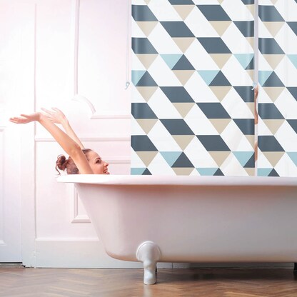 Artikelbild 5 für relaxdays Duschrollo Dreiecke 80,0 x 240,0 cm, Artikelnummer 520953