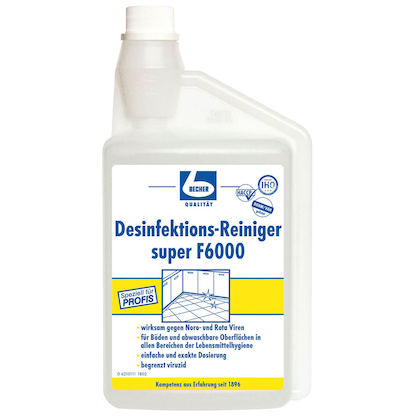 Artikelbild für DR.BECHER super F6000 Desinfektionsreiniger 1,0 l, Artikelnummer 493864