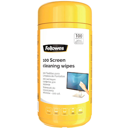 Artikelbild für Fellowes Bildschirm-Reinigungstücher 1-lagig weiß, 100 Tücher, Artikelnummer 284446