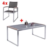 Artikelbild 1 für Garden Pleasure Sitzgruppe Ava, silber Kunststoff, Metall, 5-teilig, Artikelnummer 334348