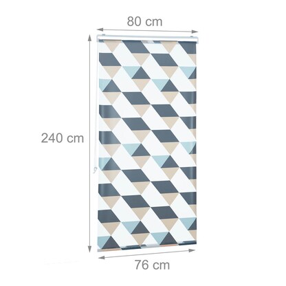 Artikelbild 6 für relaxdays Duschrollo Dreiecke 80,0 x 240,0 cm, Artikelnummer 520953