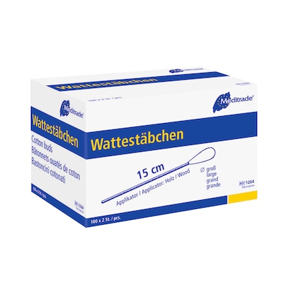 Artikelbild für Meditrade® Wattestäbchen braun, 200 St., Artikelnummer 592879