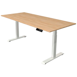 Artikelbild 1 für Kerkmann Move 1 stable elektrisch höhenverstellbarer Schreibtisch eiche hell rechteckig, T-Fuß-Gestell weiß 180,0 x 80,0 cm, Artikelnummer 750527