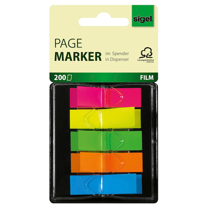 Artikelbild 2 für SIGEL TRANSPARENT Haftmarker farbsortiert 5x 40 Streifen, Artikelnummer 381095