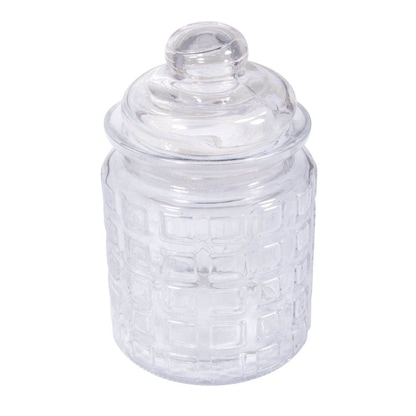 Artikelbild für Rayher Vorratsglas transparent mit Glasdeckel Karos, 1 St., Artikelnummer 975235