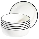 Artikelbild 1 für ID Fine Schalen Modest Black Stolt weiß Ø 17,0 cm, 6 St., Artikelnummer 633653
