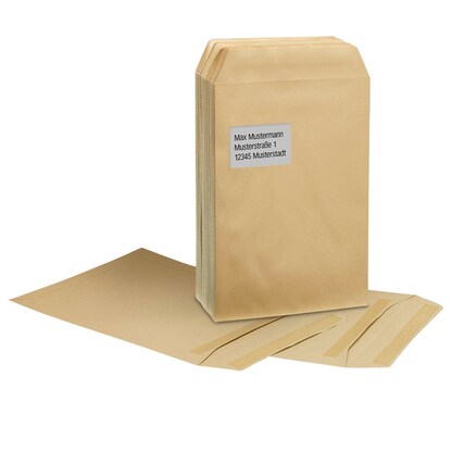 Artikelbild für MAILmedia Versandtaschen DIN C4 mit Fenster braun 250 St., Artikelnummer 606608