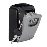 Artikelbild 1 für relaxdays Schlüsseltresor schwarz#!#grau, Zahlenschloss, 9,0 x 4,0 x 11,5 cm, 1 St., Artikelnummer 449084