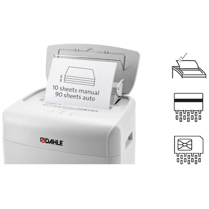 Artikelbild 6 für AKTION: DAHLE ShredMATIC 90 Aktenvernichter mit Partikelschnitt P-4, 4 x 12 mm, bis 90 Blatt, lichtgrau, Artikelnummer 534101
