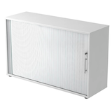 Artikelbild 1 für HAMMERBACHER Rollladenschrank weiß, silber 1 Fachboden 120,0 x 40,0 x 74,8 cm, Artikelnummer 195723