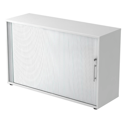 Artikelbild für HAMMERBACHER Rollladenschrank weiß, silber 1 Fachboden 120,0 x 40,0 x 74,8 cm, Artikelnummer 195723