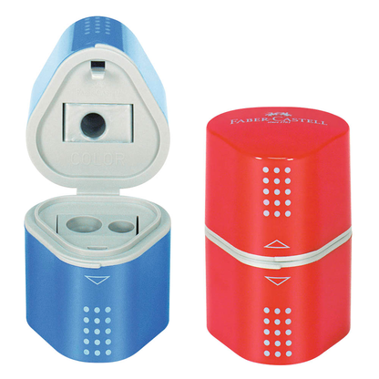 Artikelbild für FABER-CASTELL Dosenspitzer dreifach GRIP 2001 farbsortiert, Artikelnummer 243642