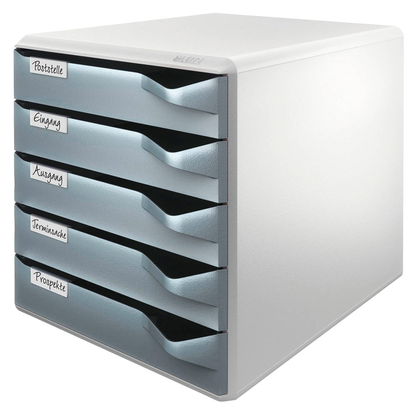 Artikelbild 2 für LEITZ Schubladenbox Post Set dunkelgrau 52800089, DIN A4 mit 5 Schubladen, 1 St., Artikelnummer 331934
