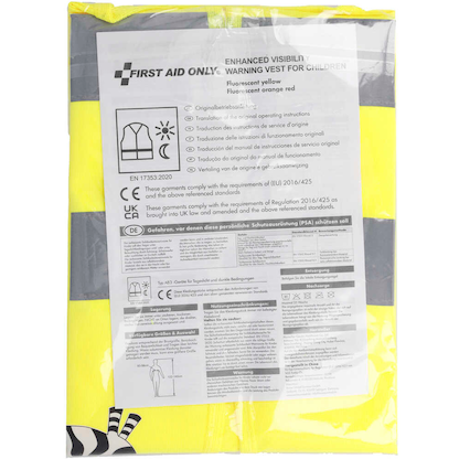 Artikelbild 5 für FIRST AID ONLY® unisex Warnweste ZEBRA neongelb Einheitsgröße, Artikelnummer 801169