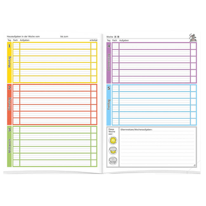 Artikelbild 3 für ROTH Hausaufgabenheft Kompass 1. Klasse liniert DIN A4 ohne Rand, 48 Blatt, 1 St., Artikelnummer 580759
